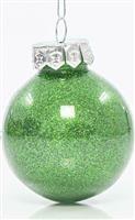 Eurolamp Χριστουγεννιάτικη Μπάλα Πλαστική Πράσινη με Χρυσόσκονη 6cm Σετ 12τμχ 600-42720