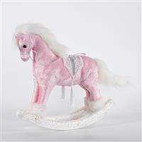 Eurolamp Χριστουγεννιάτικο Άλογο Υφασμάτινο Ροζ 28x38cm 600-44766