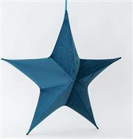 Eurolamp Χριστουγεννιάτικο Αστέρι Υφασμάτινο Μπλε 40cm 600-45316