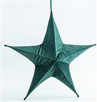 Eurolamp Χριστουγεννιάτικο Αστέρι Υφασμάτινο Πράσινο 65cm 600-45308