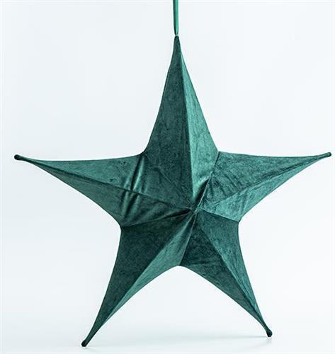 Eurolamp Χριστουγεννιάτικο Αστέρι Υφασμάτινο Πράσινο 80cm 600-45309