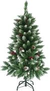 Eurolamp Χριστουγεννιάτικο Δέντρο Berry Πράσινο Χιονισμένο 120cm με Μεταλλική Βάση 600-30169