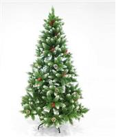 Eurolamp Χριστουγεννιάτικο Δέντρο Berry Πράσινο Χιονισμένο 180cm με Μεταλλική Βάση 600-30171