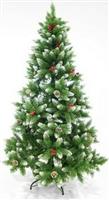 Eurolamp Χριστουγεννιάτικο Δέντρο Berry Πράσινο Χιονισμένο 210cm με Μεταλλική Βάση 600-30172