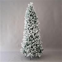 Eurolamp Χριστουγεννιάτικο Δέντρο Jersey Πράσινο Χιονισμένο Slim 240cm με Μεταλλική Βάση 600-30079