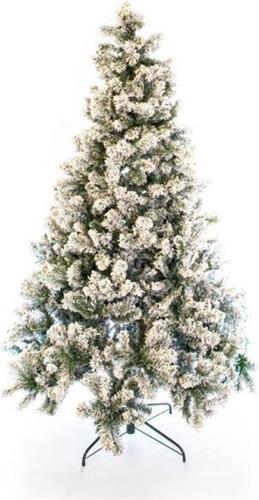 Eurolamp Χριστουγεννιάτικο Δέντρο Πράσινο Χιονισμένο 180cm με Μεταλλική Βάση 600-30058