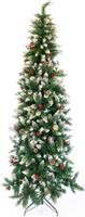 Eurolamp Χριστουγεννιάτικο Δέντρο Πράσινο Χιονισμένο 210cm με Μεταλλική Βάση 600-30621