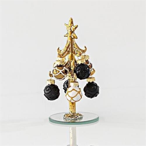 Eurolamp Χριστουγεννιάτικο Διακοσμητικό Δέντρο Γυάλινο Χρυσό 6.2x13.5cm 600-45157