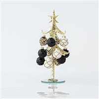 Eurolamp Χριστουγεννιάτικο Διακοσμητικό Δέντρο Γυάλινο Χρυσό 7x21cm 600-45158