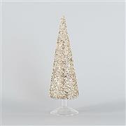 Eurolamp Χριστουγεννιάτικο Διακοσμητικό Δέντρο Γυάλινο Χρυσό 9x29cm 600-45137