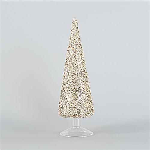 Eurolamp Χριστουγεννιάτικο Διακοσμητικό Δέντρο Γυάλινο Χρυσό 9x29cm 600-45137