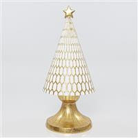 Eurolamp Χριστουγεννιάτικο Διακοσμητικό Δέντρο Λευκό Κεραμικό 13.5x13.5x30.5cm 600-41160