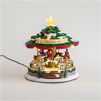 Eurolamp Χριστουγεννιάτικο Φωτιζόμενο Καρουζέλ με Μουσική Ρεύματος 25x24.5x26cm 600-44960