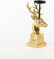 Eurolamp Χριστουγεννιάτικο Κηροπήγιο Χρυσό 13.7x31.3cm 600-44944