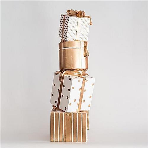 Eurolamp Χριστουγεννιάτικο Κουτί Πλαστικό Μπεζ Δώρων 71cm 600-45445
