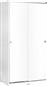 Fidelio Δίφυλλη Ντουλάπα Ρούχων Συρόμενη Ronin-W Λευκό 94x52x182cm FD-SWD402-W