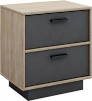 Fidelio Must Κομοδίνο Ξύλινο Sonoma-Ανθρακί 50x35x55cm 55634025