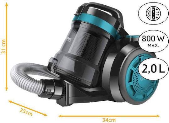 First Austria FA-5547-4-BL Ηλεκτρική Σκούπα 800W με Κάδο 2lt Μπλε