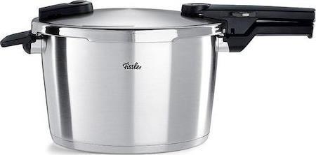 Fissler Vitaquick Premium Χύτρα Ταχύτητας Set Quattro 8lt και 4lt με Καλάθι Ατμού & Γυάλινο Καπάκι