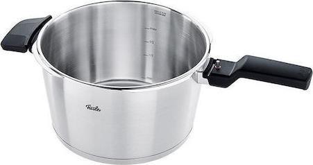 Fissler Vitaquick Premium Χύτρα Ταχύτητας Set Quattro 8lt και 4lt με Καλάθι Ατμού & Γυάλινο Καπάκι