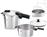 Fissler Vitaquick Premium Χύτρα Ταχύτητας Set Quattro 8lt και 4lt με Καλάθι Ατμού & Γυάλινο Καπάκι
