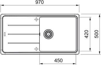 Franke Basis BFG 611-97 Polar White