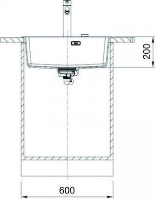 Franke Centro 2.0 CNG 610/210-54 Matt Black 59x50cm