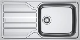 Franke Flash FLN 611-100/50 3 1/2' NWK LB REV NTH FRL Ένθετος Νεροχύτης Inox Σατινέ Μ100xΠ50cm Ασημί