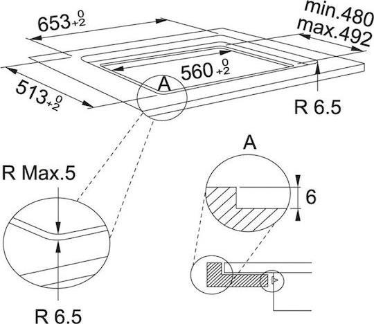 Franke FMA 654 I F BK Maris Επαγωγική Εστία Αυτόνομη με Λειτουργία Κλειδώματος Π65cm 