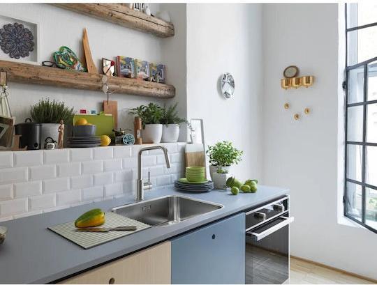 Franke Lina U Ντους HP Μπαταρία Κουζίνας Πάγκου Chrome