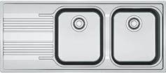 Franke Smart SRX 621-116 ΡΑ Αριστερός Ένθετος Νεροχύτης Brushed Μ116xΠ50cm Inox