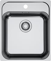 Franke Smart Bowl SRX 210-40 TL Ένθετος Νεροχύτης Inox Brushed Μ43xΠ51cm Ασημί