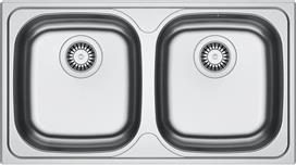 Franke Spark SKN 620-34-34/78 3 1/2' NWK TL TH FR Ένθετος Νεροχύτης Inox Μ78xΠ43.5cm Ασημί