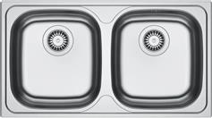 Franke Spark SKN 620-34-34/78 3 1/2' NWK TL TH FR Ένθετος Νεροχύτης Inox Μ78xΠ43.5cm Ασημί