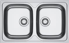 Franke Spark SKX 620-34-34/80 3 1/2' NWK TL TH FRL Ένθετος Νεροχύτης Inox Μ80xΠ50cm Ασημί