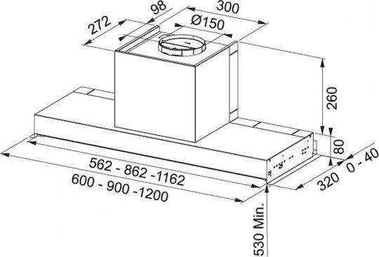 Franke Style FST Plus 1208 X Μηχανισμός Απορρόφησης 120cm Inox
