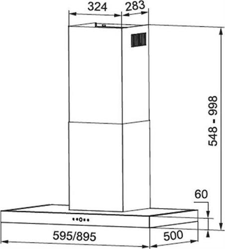 Franke Tiber 60 XS Απορροφητήρας Καμινάδα 60cm Inox