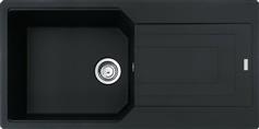 Franke Urban UBG 611-100 Ένθετος Νεροχύτης από Συνθετικό Γρανίτη Μ100xΠ50cm Matte Black