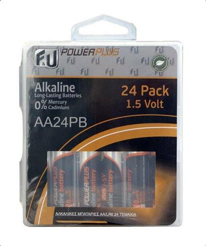 F&U 3A24PB Power Plus Αλκαλικές Μπαταρίες AAA 1.5V Σετ 24τμχ