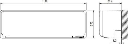 Fujitsu Designer KG Series ASEH12KGTG/AOEH12KGCG Κλιματιστικό Inverter 12000 BTU A+++/A+++ με WiFi