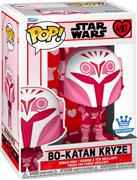 Funko Pop! Disney: Star Wars-Bo Katan Kryze Valentines S4 Bobble-Head Special Edition Exclusive 497