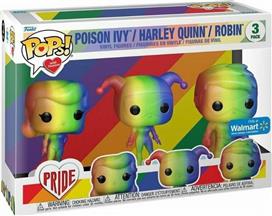 Funko Pop! Heroes: Poison Ivy, Harley Quinn, Robin Pride 2022 3-Pack Special Edition Exclusive