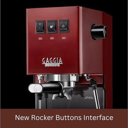 Gaggia New Classic Evo Ημιαυτόματη Μηχανή Espresso 1200W Πίεσης 15bar Κόκκινη