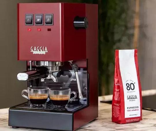 Gaggia New Classic Evo Ημιαυτόματη Μηχανή Espresso 1200W Πίεσης 15bar Κόκκινη