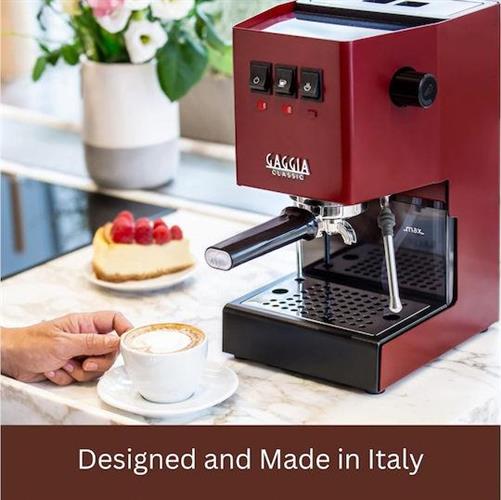 Gaggia New Classic Evo Ημιαυτόματη Μηχανή Espresso 1200W Πίεσης 15bar Κόκκινη