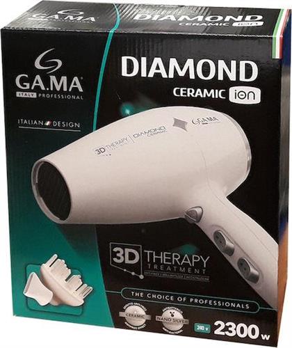 GA.MA Diamond Ionic 3D Therapy Ionic Πιστολάκι Μαλλιών με Φυσούνα 2300W