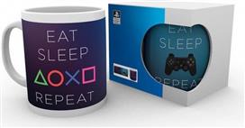 GB Eye Playstation Eat-Sleep-Repeat Κούπα Κεραμική Μπλε 290ml MG1064