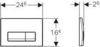 Geberit Delta 50 Πλακέτα για Καζανάκια Διπλής Λειτουργίας 115.119.21.1