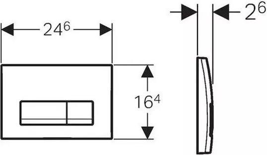 Geberit Delta 50 Πλακέτα για Καζανάκια Διπλής Λειτουργίας 115.119.21.1