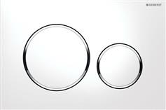 Geberit Sigma 20 Πλακέτα για Καζανάκια Διπλής Λειτουργίας Λευκό Γυαλιστερή 115.882.KJ.1